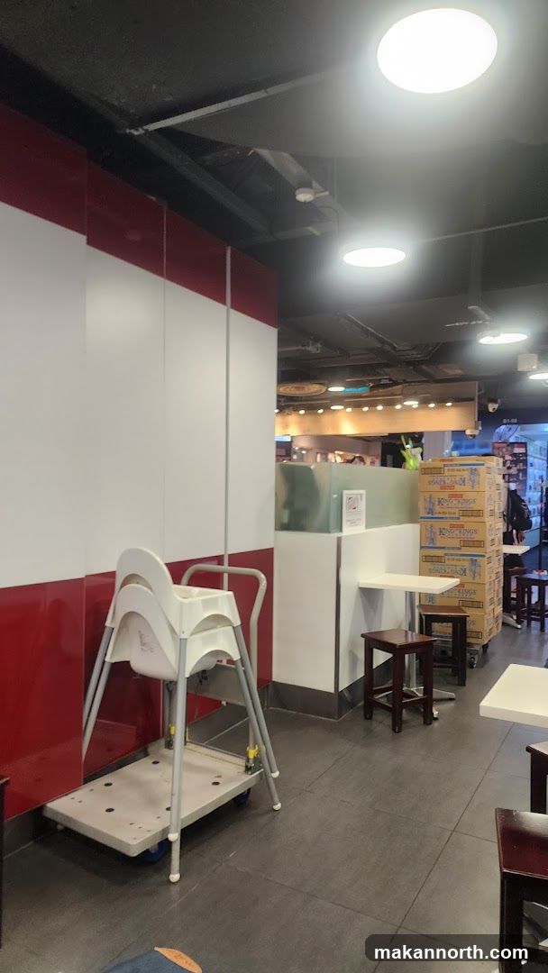 Restaurant Interior with Stacks of Boxes