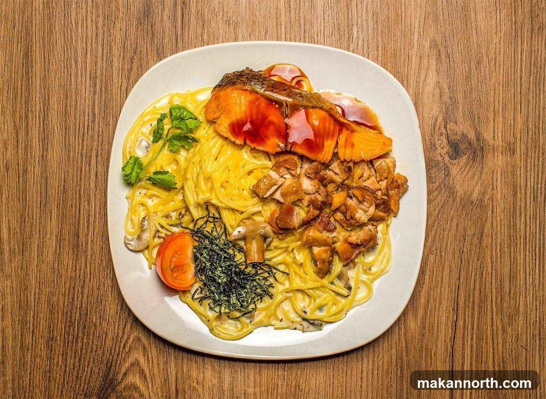 Salmon and Chicken Pasta