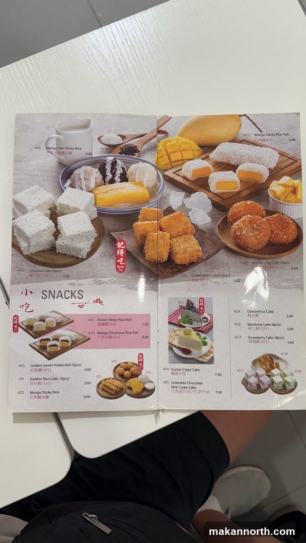 Snacks Menu
