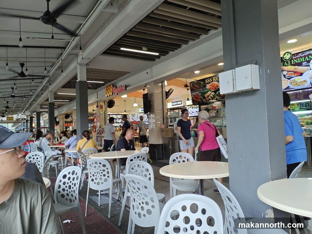 Food court with patrons