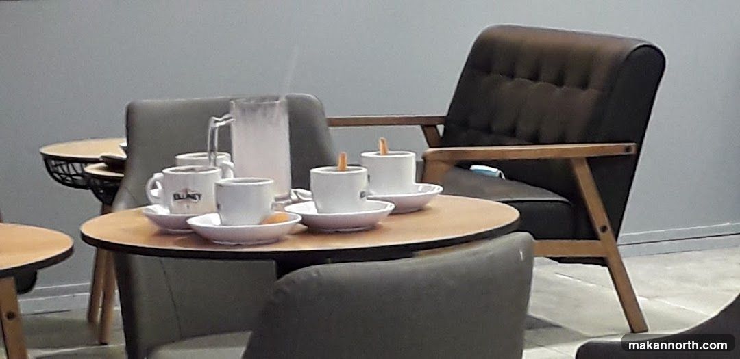 Coffee cups on a table