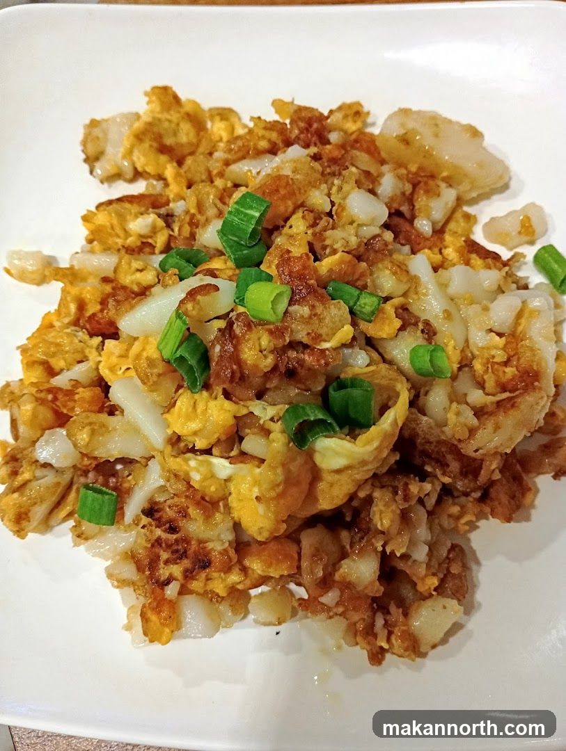Fried Turnip Cake with Egg and Scallions
