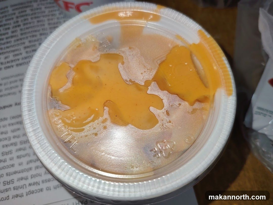Cheese sauce on food