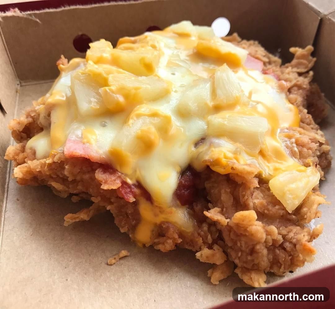 Fried Chicken with Cheese and Pineapple
