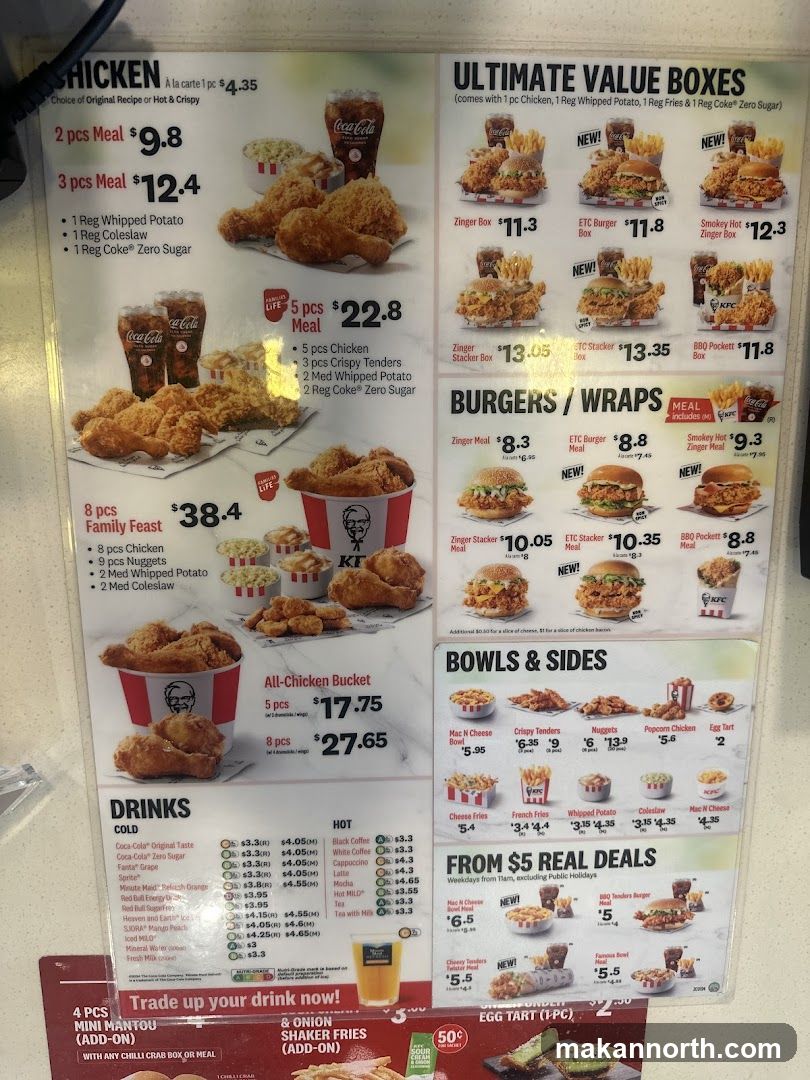 KFC Menu