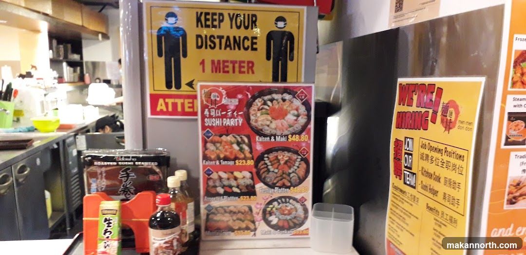 Sushi Party Menu and Hiring Poster