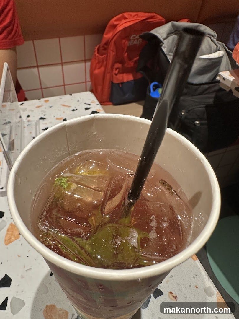 Iced Tea with Mint and Ice