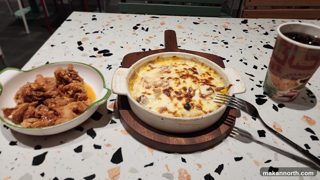 Baked Dish and Fried Chicken