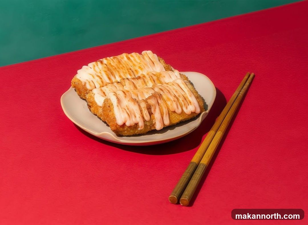 Fried Fish with Sauce and Chopsticks