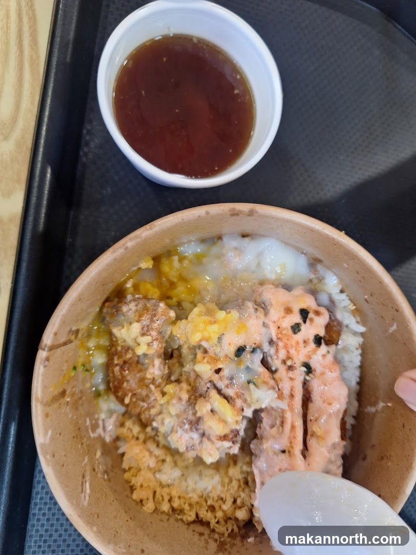 Salmon Donburi with Dipping Sauce