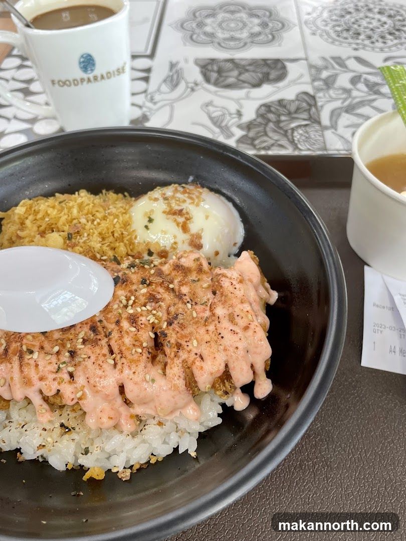 Salmon Donburi with Coffee