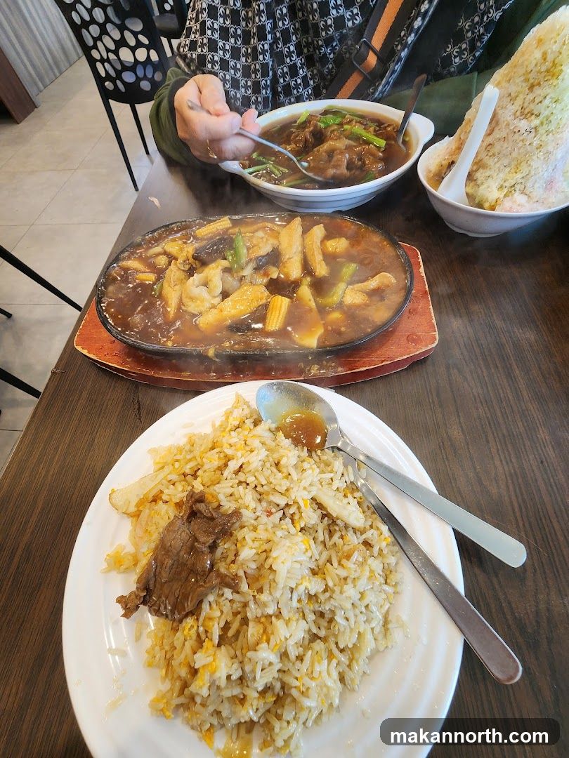 Sizzling Plate and Rice