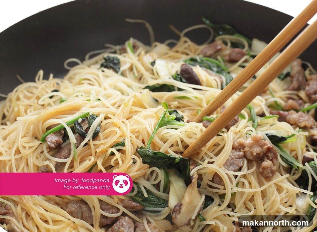 Noodles with Beef and Spinach