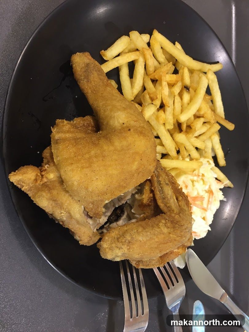 Fried Chicken with Fries and Coleslaw