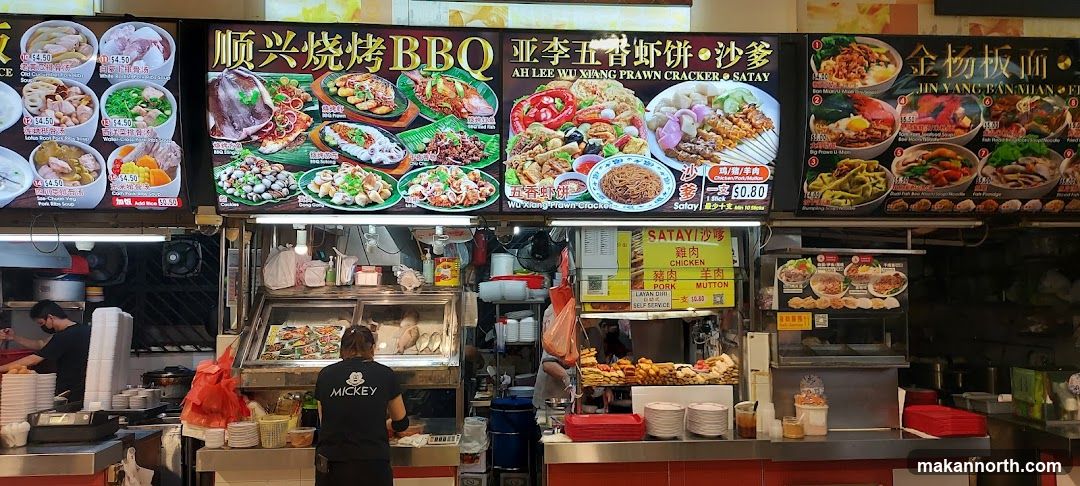 Food Stall with Multiple Menu Boards