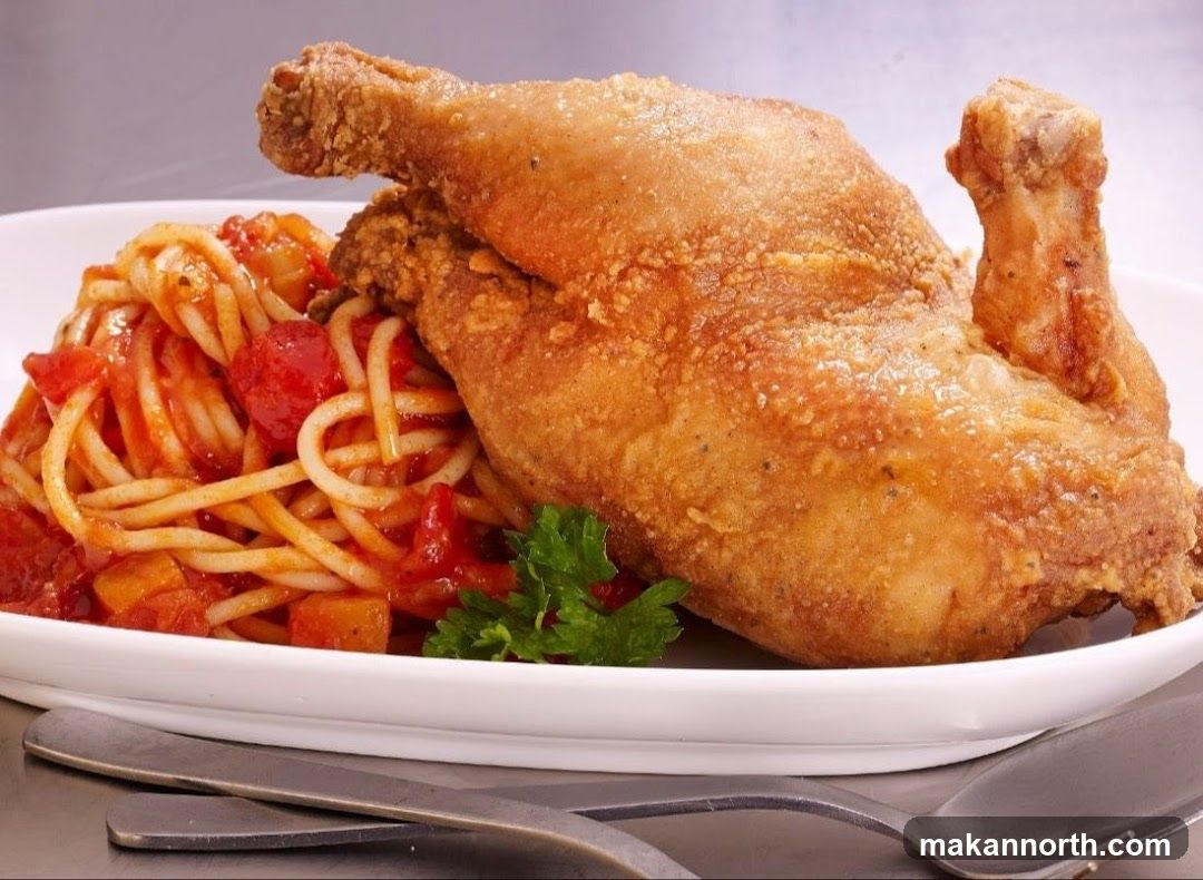 Fried Chicken and Spaghetti