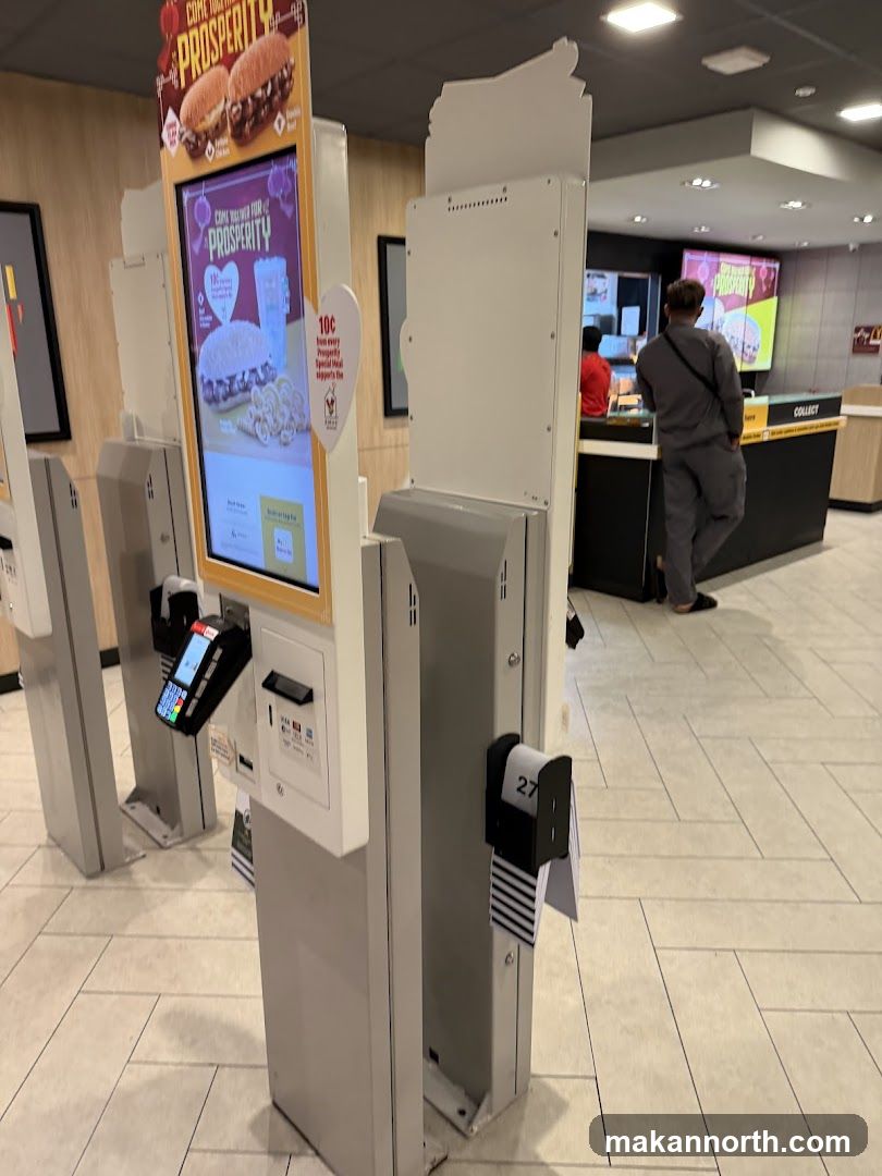 Self-service kiosks and counter