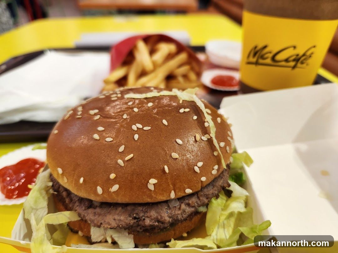 Burger, Fries, and McCafe Drink