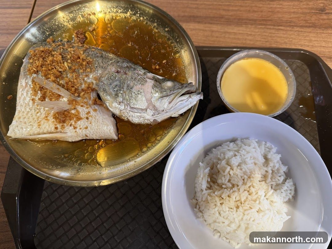 Steamed Fish with Rice and Custard