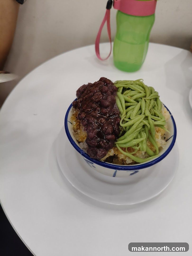 Dessert with Red Beans and Green Jelly
