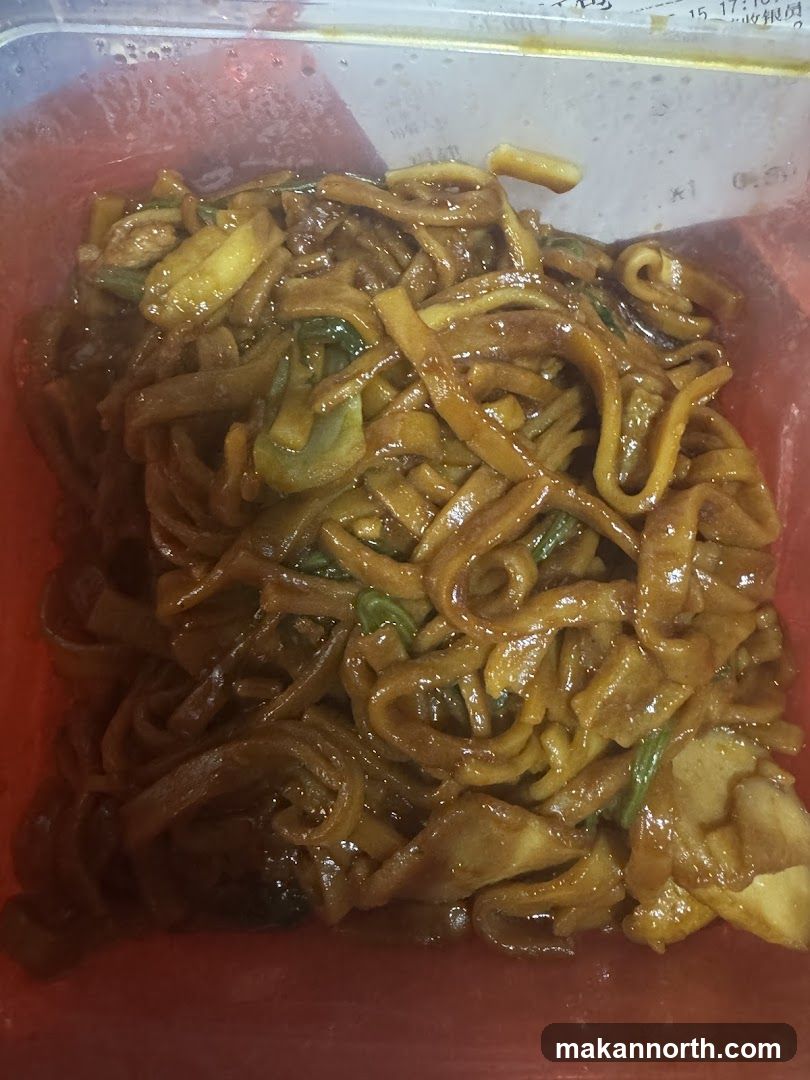 Noodles in a container