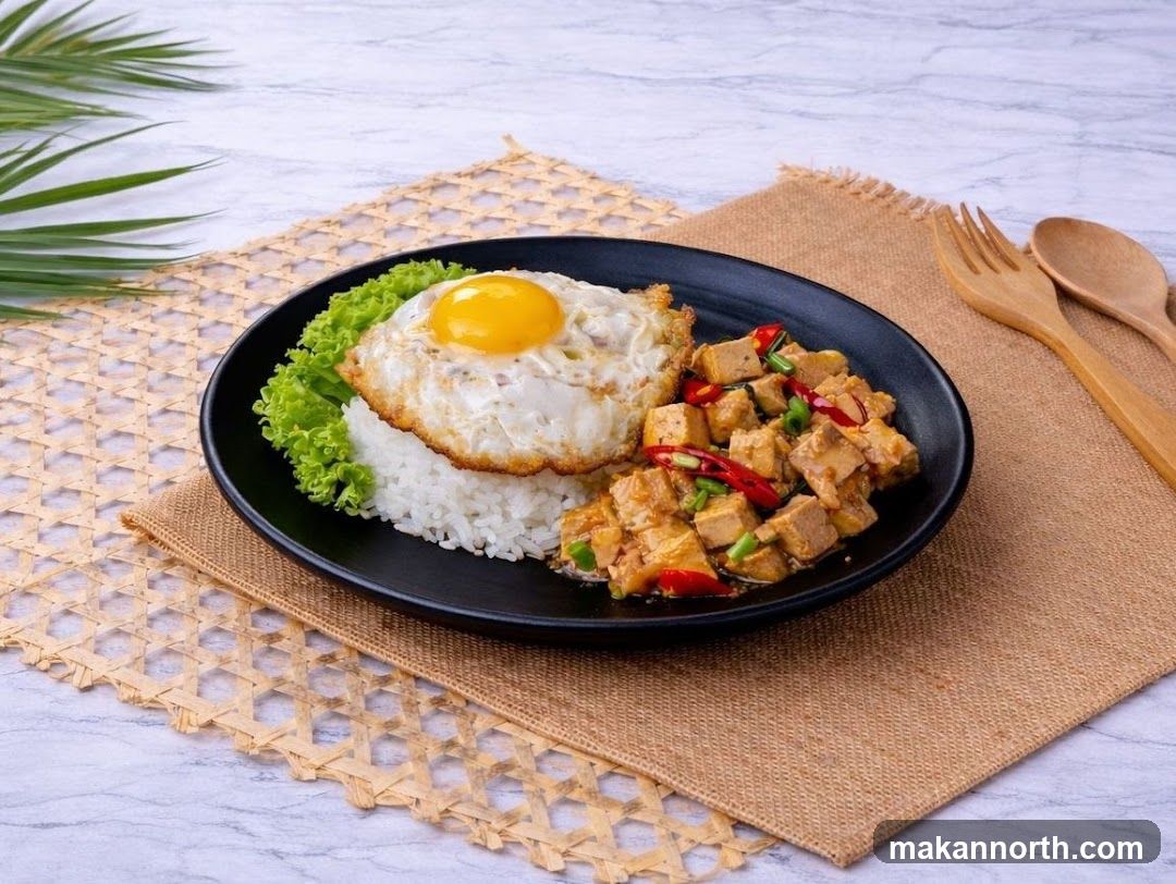 Tofu and Egg Rice Plate
