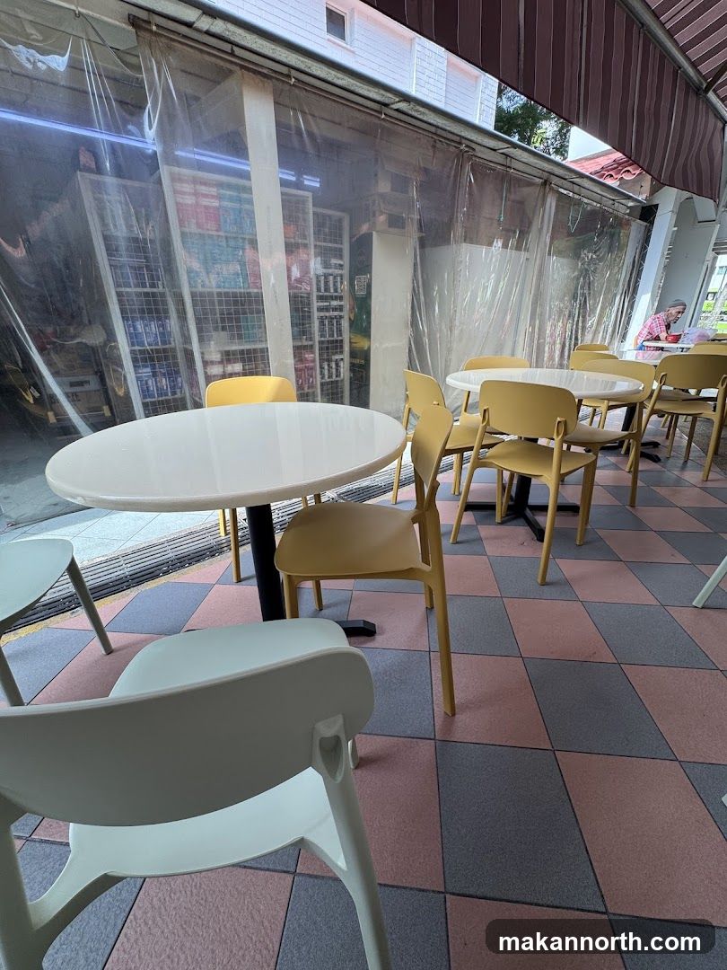 Outdoor Seating Area with Shelving