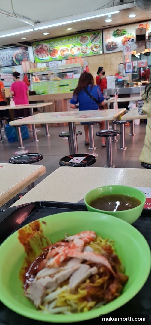 Food Stall Interior with Seating