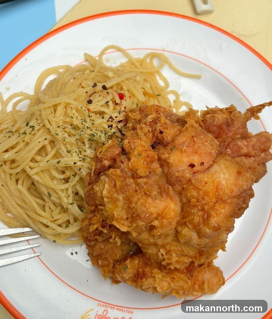 Fried Chicken and Spaghetti