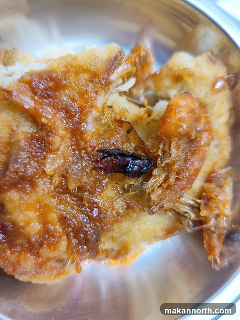 Fried Seafood with Insect