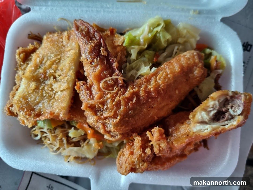 Fried Chicken and Noodles