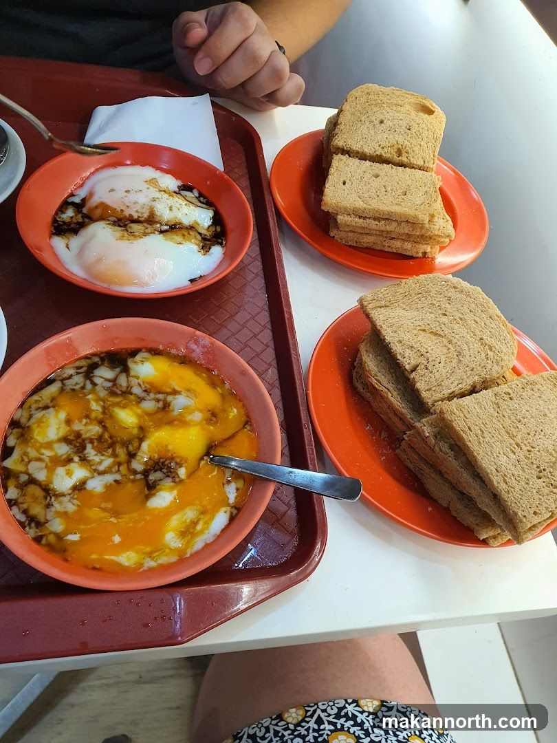 Soft-boiled eggs and toast