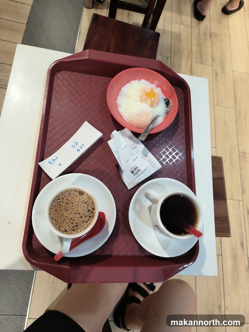 Breakfast Tray with Coffee and Eggs