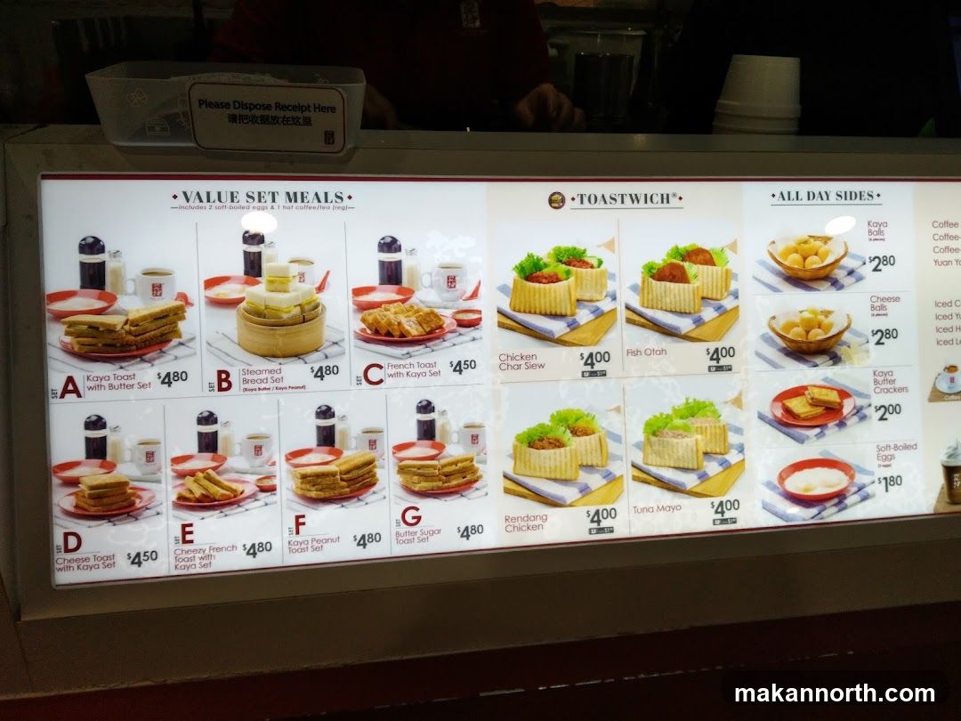 Value Set Meals, Toastwich, and All Day Sides