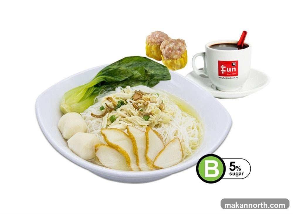 Noodle Dish with Coffee and Dim Sum