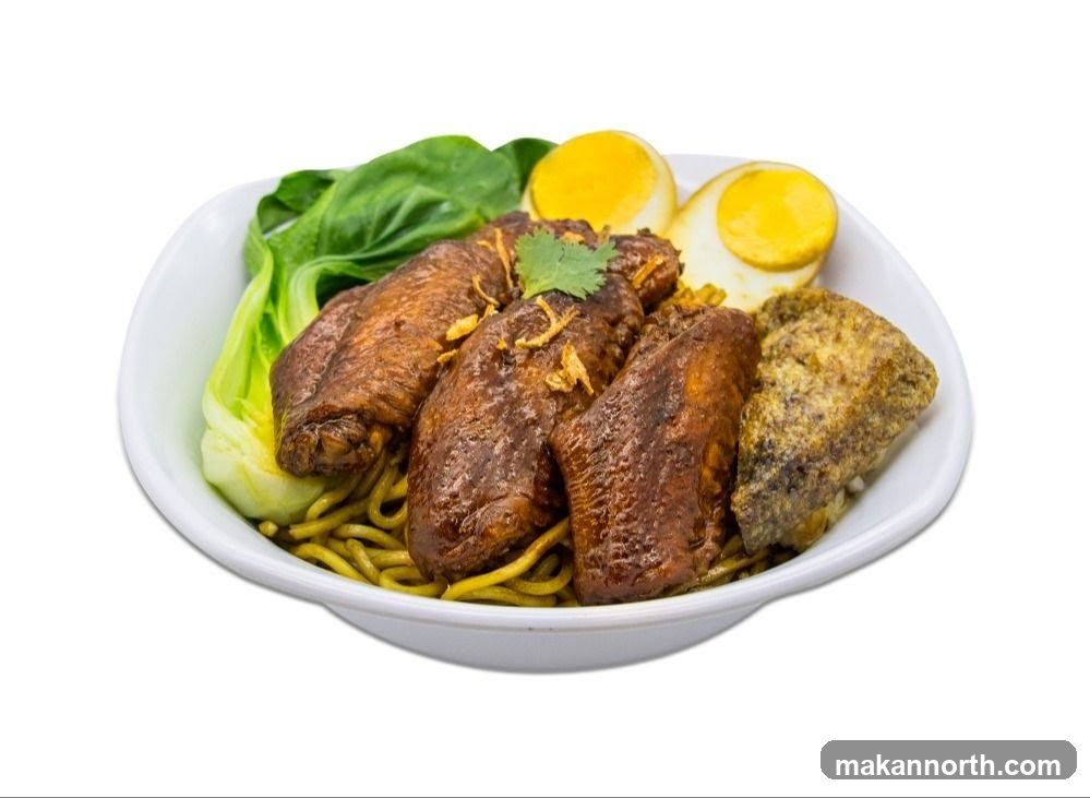 Braised Chicken Wings Noodles
