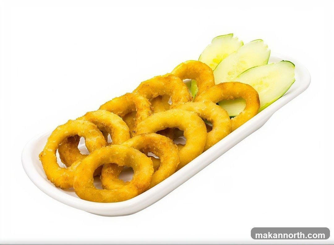 Onion Rings with Cucumber Slices