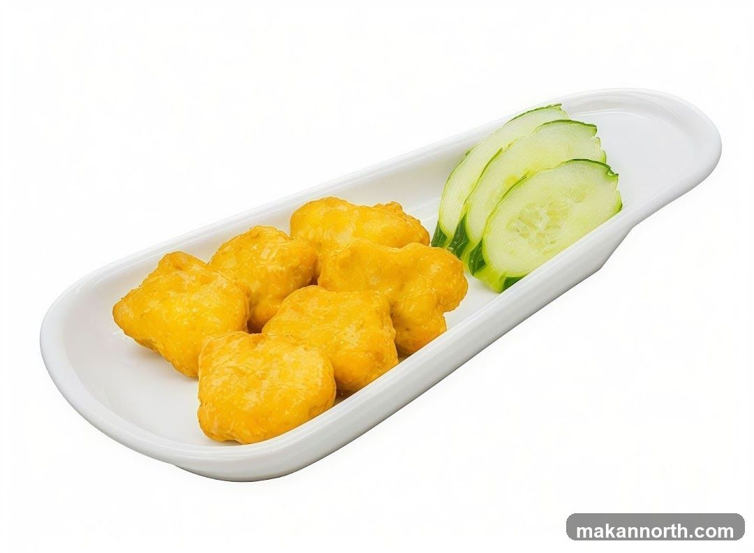 Chicken Nuggets with Cucumber Slices