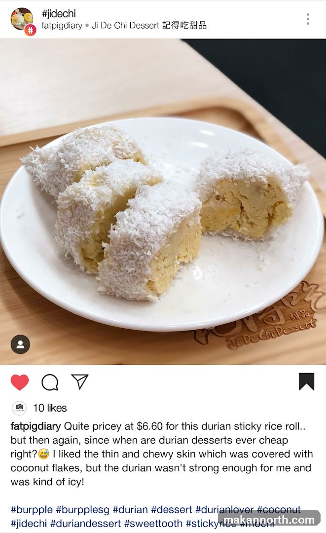 Durian Sticky Rice Roll