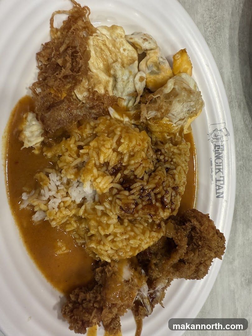Nasi Lemak with Fried Chicken