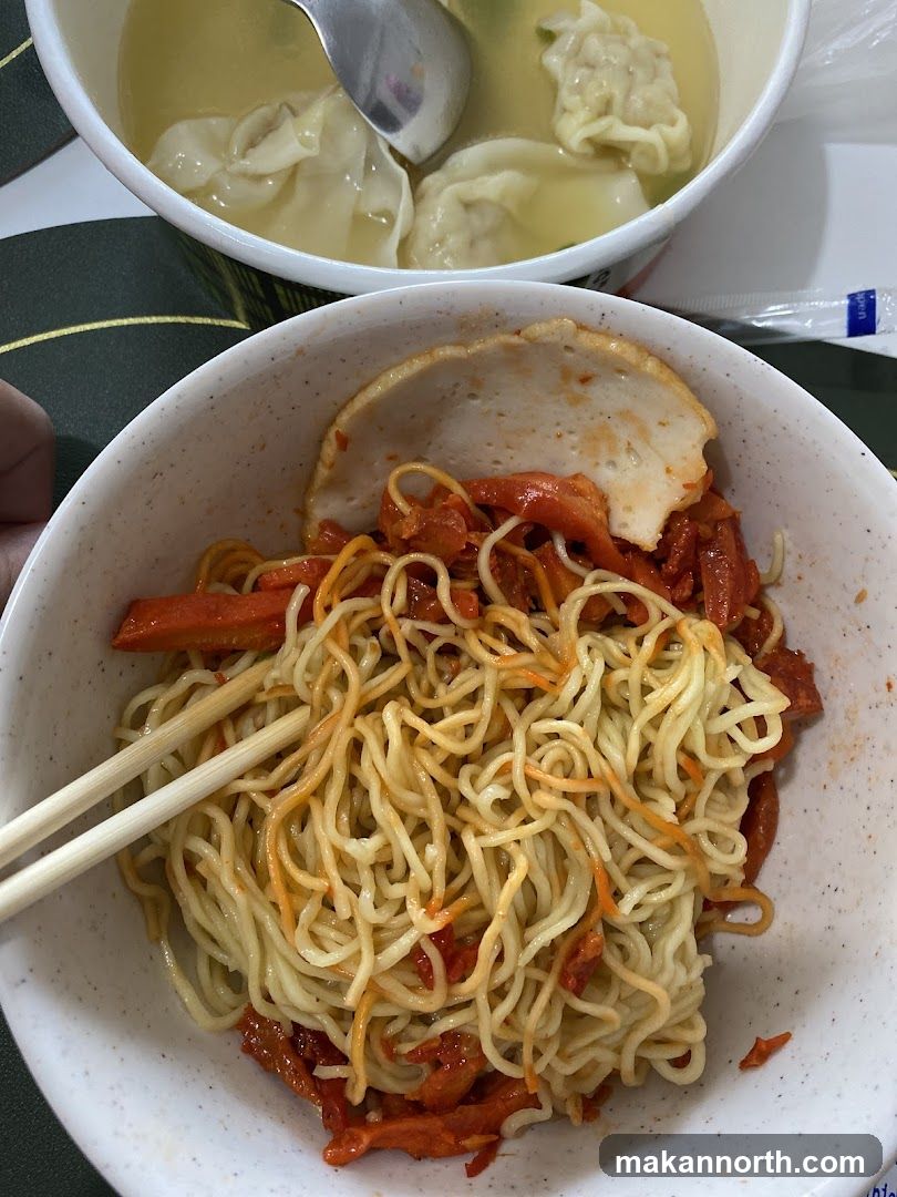 Noodles and Wonton Soup