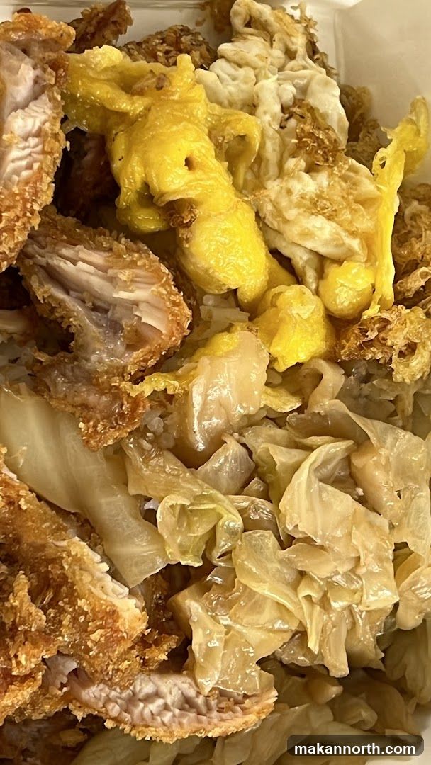 Fried Chicken and Cabbage Dish
