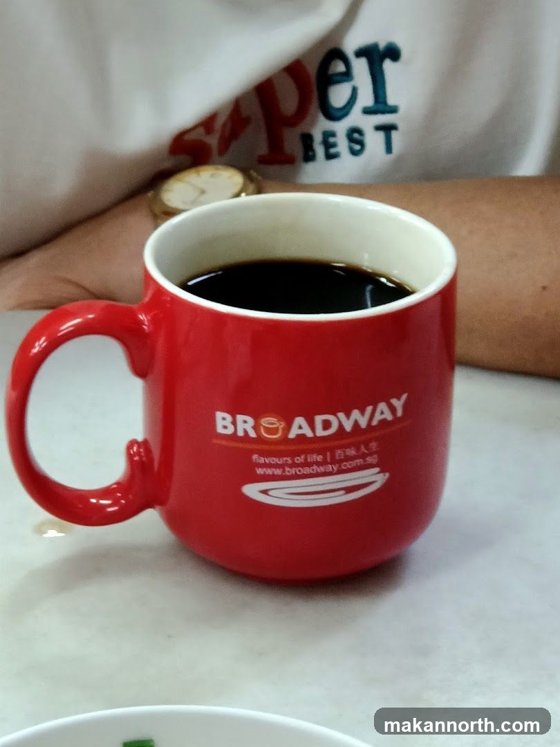 Red mug with coffee