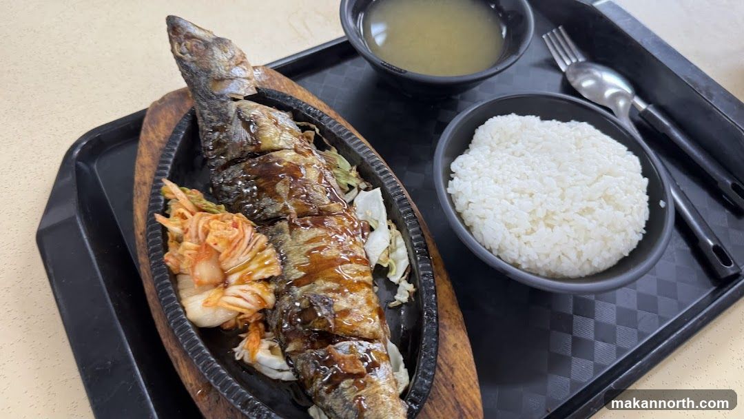 Grilled Fish with Rice and Miso Soup