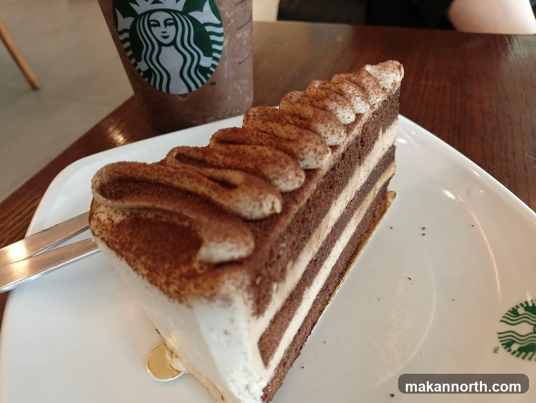 Chocolate cake and drink