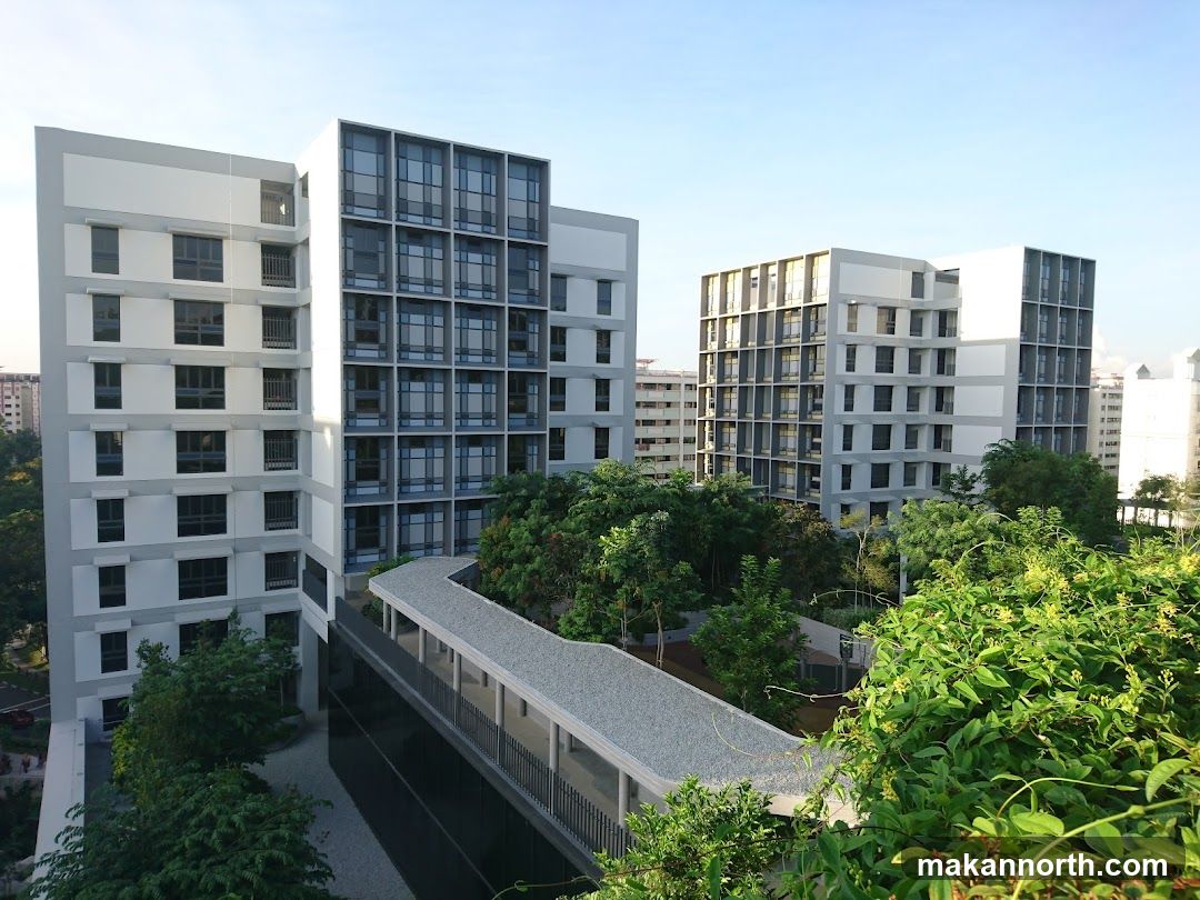 Modern Apartment Buildings with Greenery