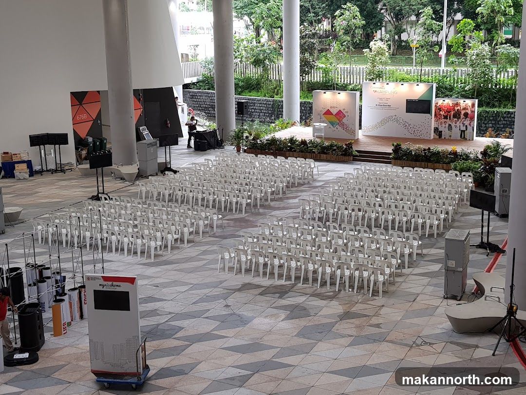 Event Setup with Chairs and Stage
