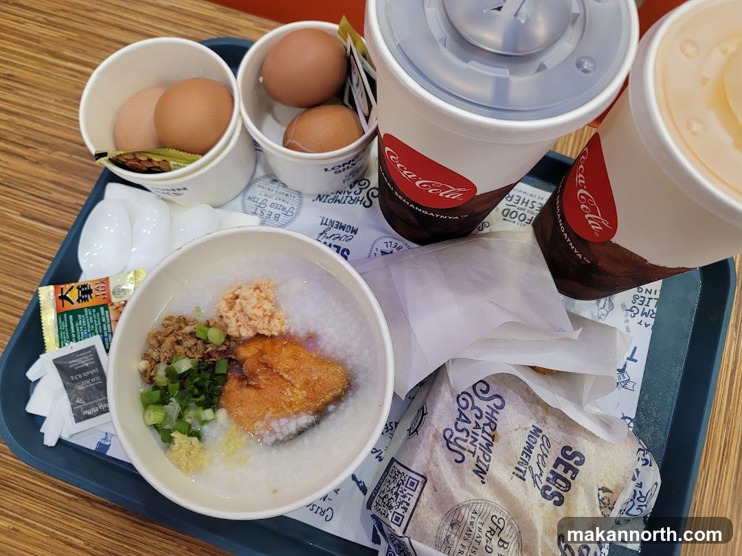 Food Tray with Drinks and Food Items