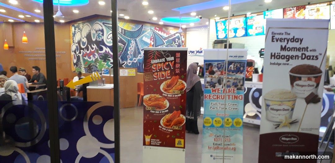 Restaurant Interior with Advertisements