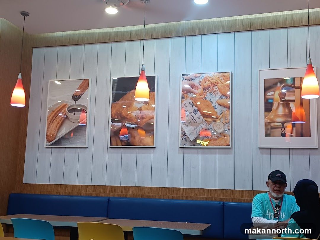 Restaurant Interior with Food Art